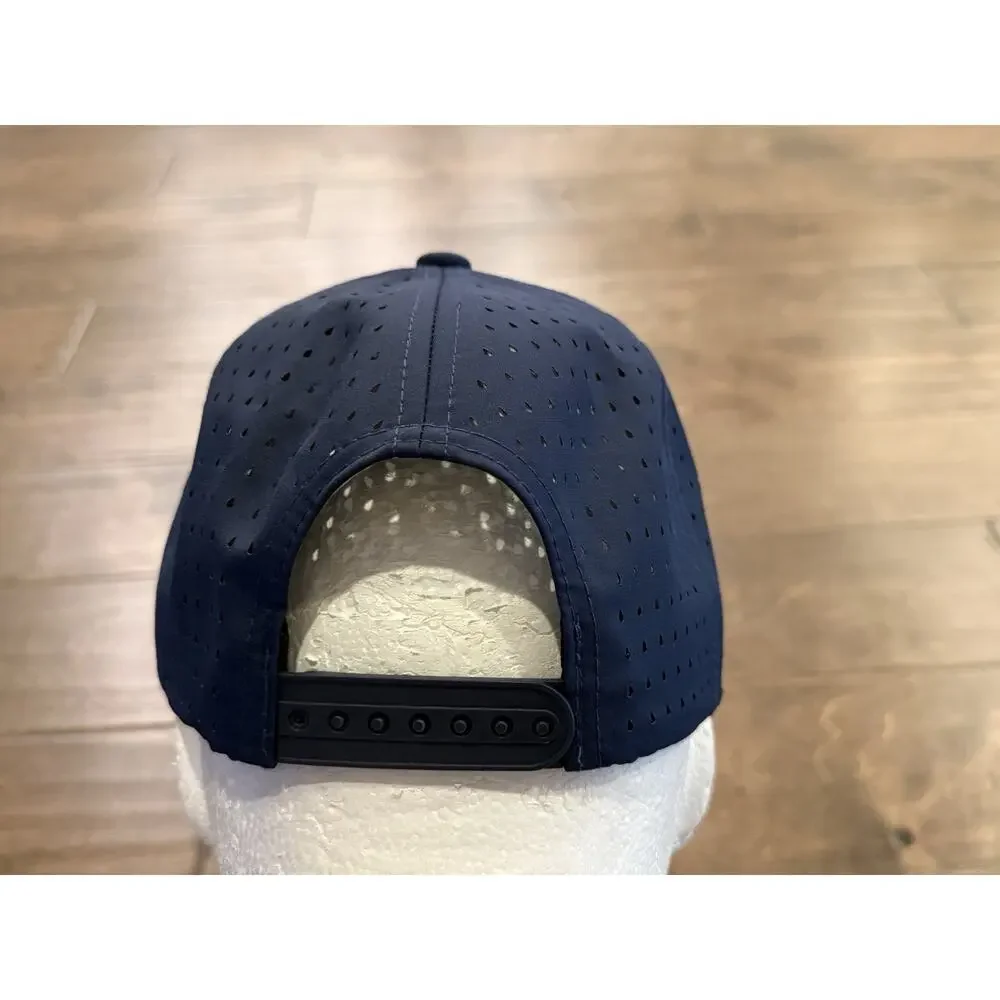Johnson Brothers Garden Mens Navy Blue Patch Breathable Adjustable SnapBack Hat
